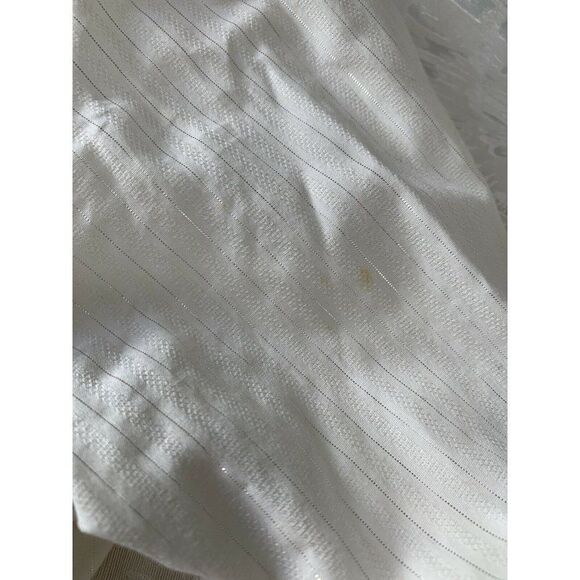 Our Fine Garments By Bell Womens Long Sleeve White Silver Top Small 6 Work - Picture 7 of 8